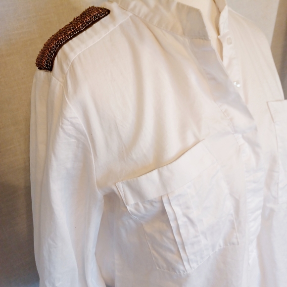 Apostrophe White Cotton Shirt - Picture 3 of 6